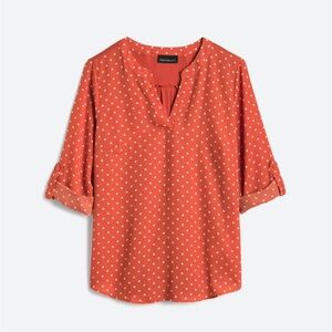 Fortune & Ivy Tulsa Mixed Material Blouse. Large.
